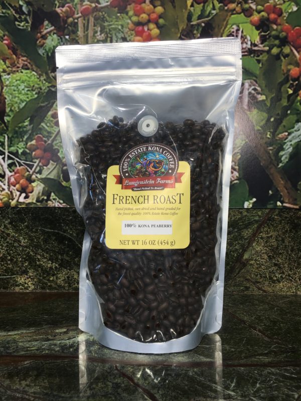 Peaberry French Roast 16oz Kona Coffee